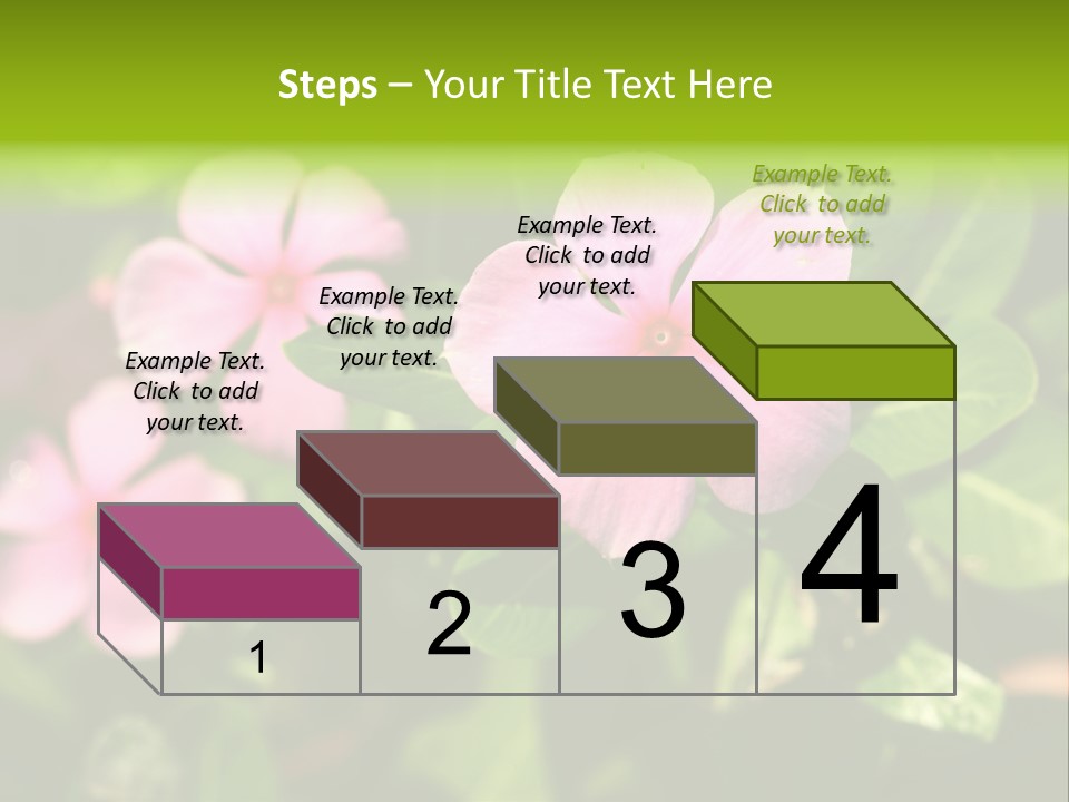 Green Pink Plant PowerPoint Template