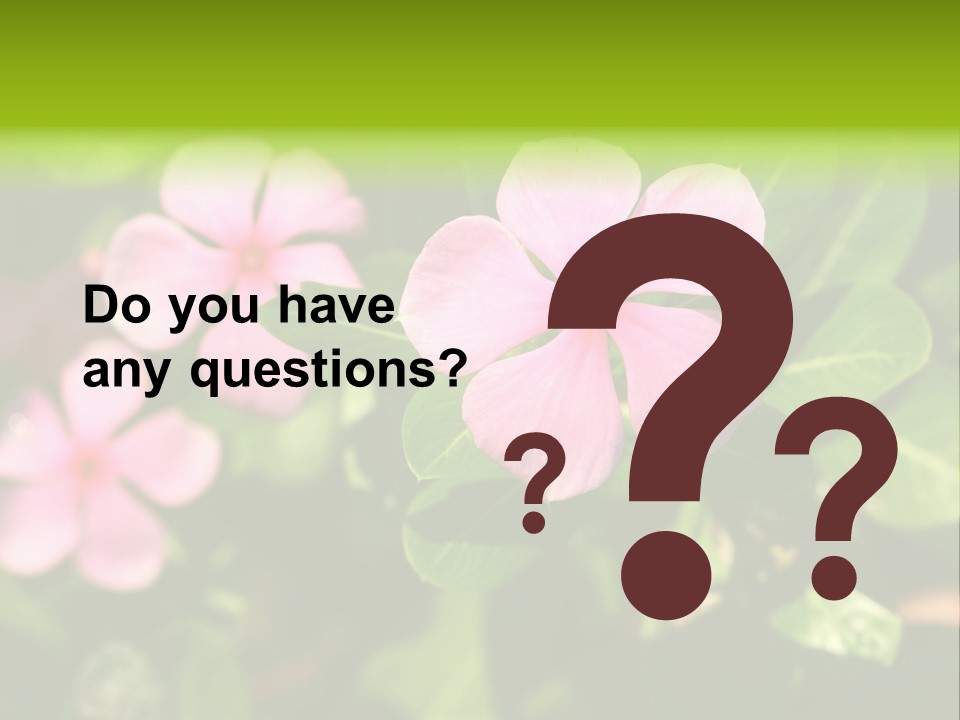 Green Pink Plant PowerPoint Template