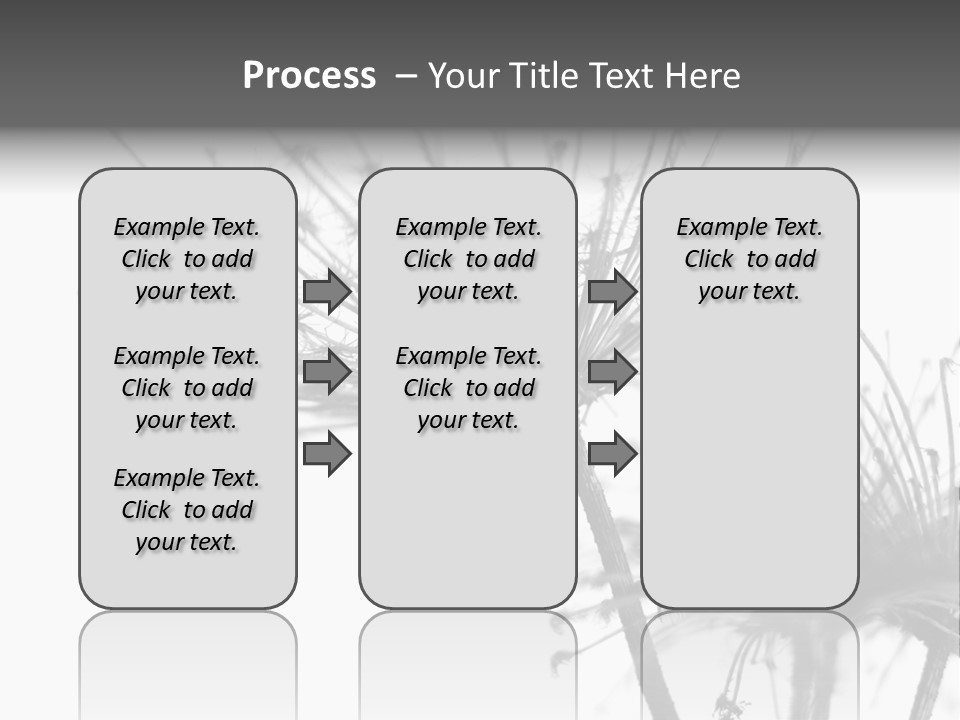 Black And White Light Flower PowerPoint Template