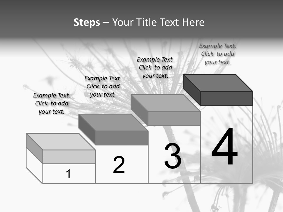 Black And White Light Flower PowerPoint Template