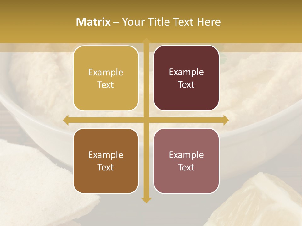 Dip Middle Eastern Food Drizzled PowerPoint Template