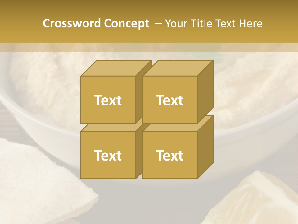 Dip Middle Eastern Food Drizzled PowerPoint Template