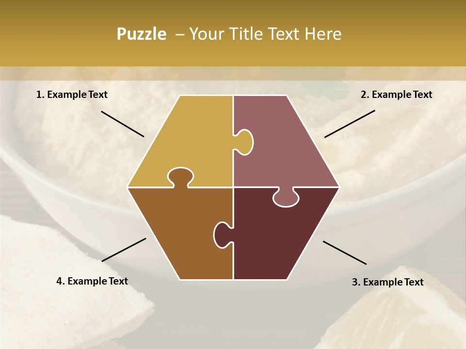 Dip Middle Eastern Food Drizzled PowerPoint Template