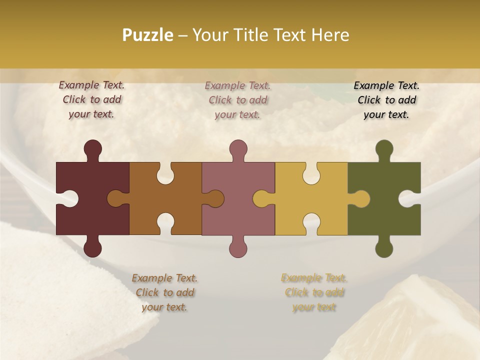 Dip Middle Eastern Food Drizzled PowerPoint Template