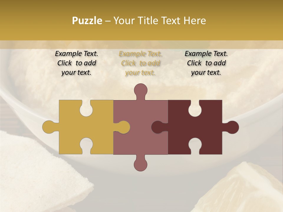 Dip Middle Eastern Food Drizzled PowerPoint Template