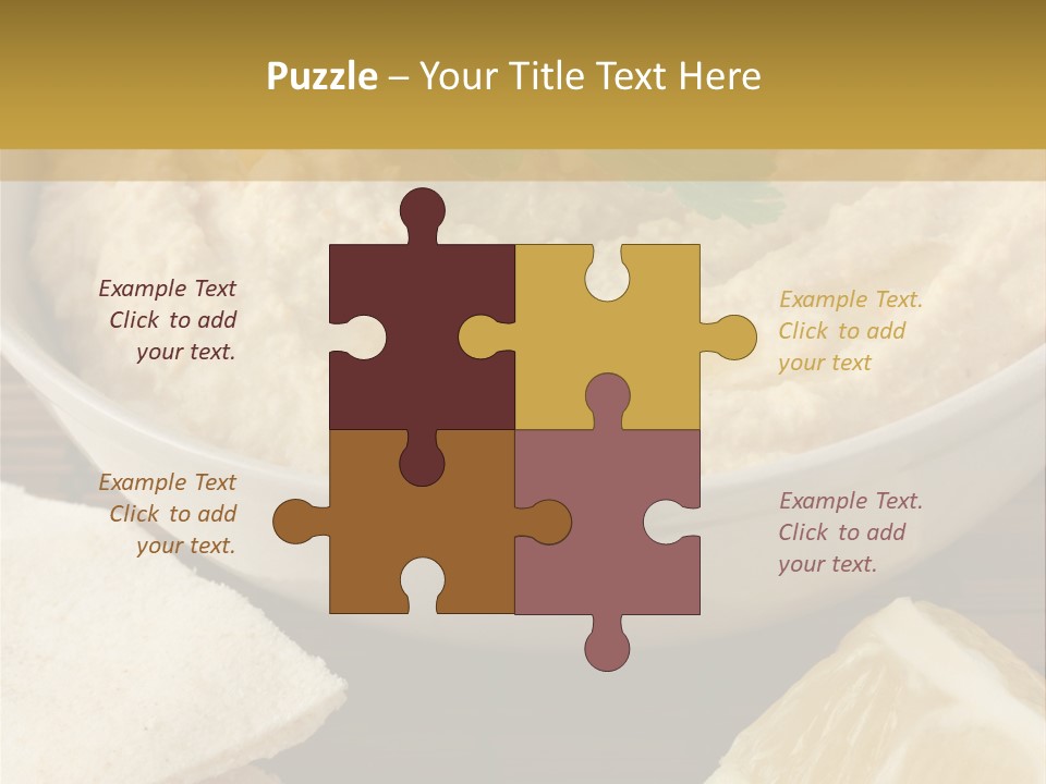 Dip Middle Eastern Food Drizzled PowerPoint Template