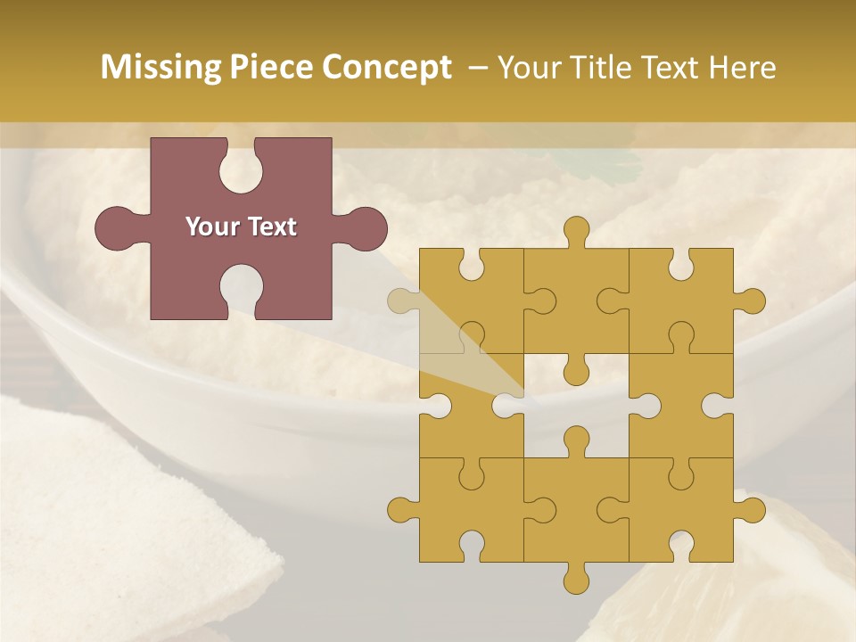 Dip Middle Eastern Food Drizzled PowerPoint Template