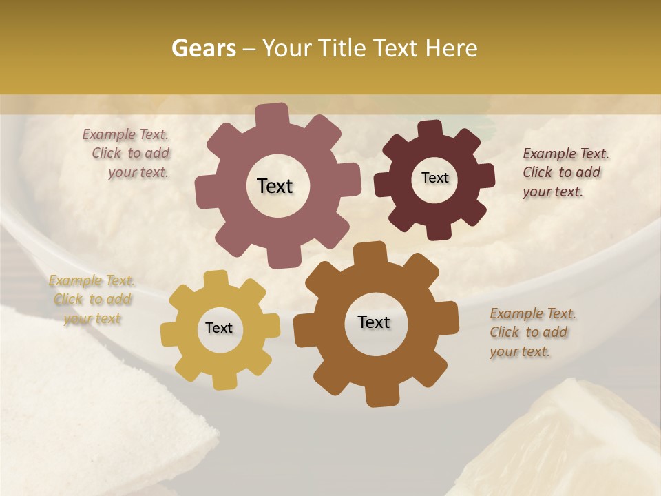 Dip Middle Eastern Food Drizzled PowerPoint Template