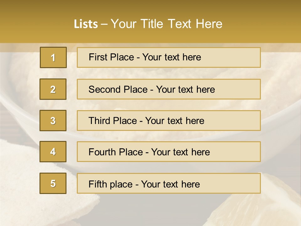 Dip Middle Eastern Food Drizzled PowerPoint Template