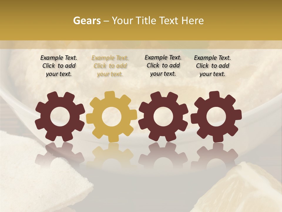 Dip Middle Eastern Food Drizzled PowerPoint Template