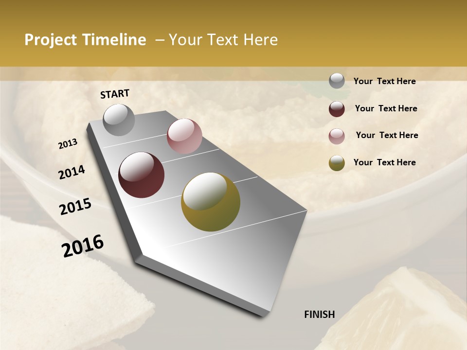 Dip Middle Eastern Food Drizzled PowerPoint Template