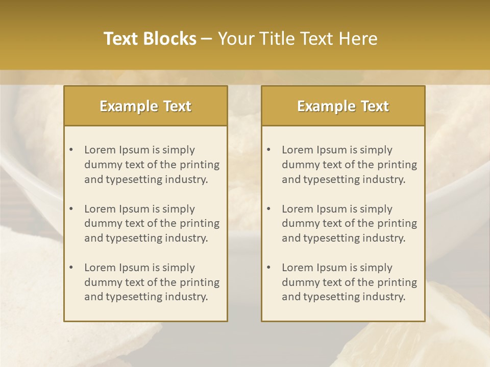 Dip Middle Eastern Food Drizzled PowerPoint Template