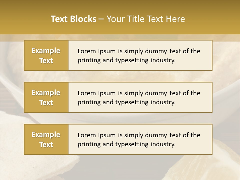 Dip Middle Eastern Food Drizzled PowerPoint Template