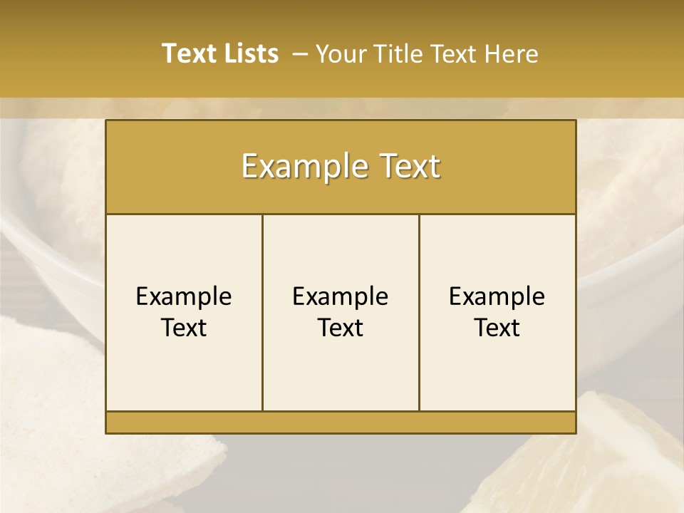 Dip Middle Eastern Food Drizzled PowerPoint Template