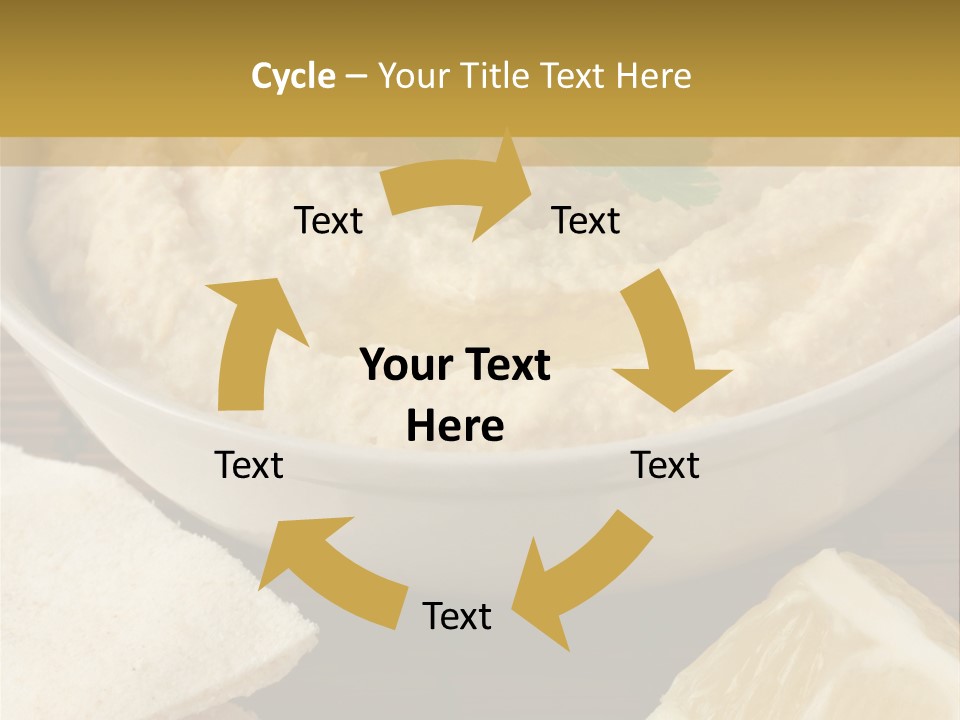 Dip Middle Eastern Food Drizzled PowerPoint Template