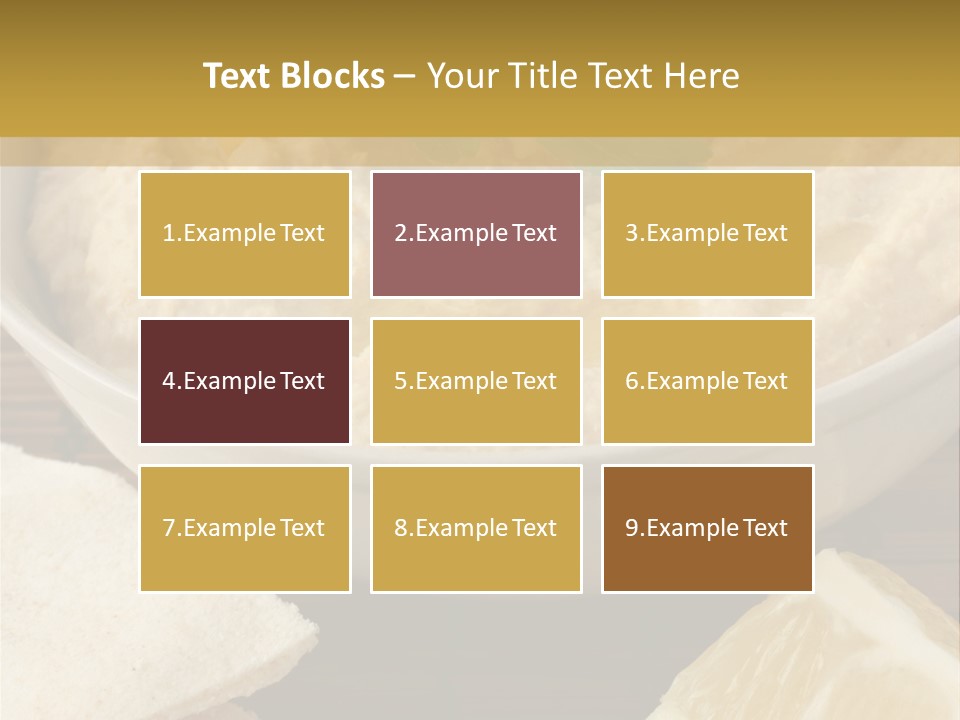 Dip Middle Eastern Food Drizzled PowerPoint Template