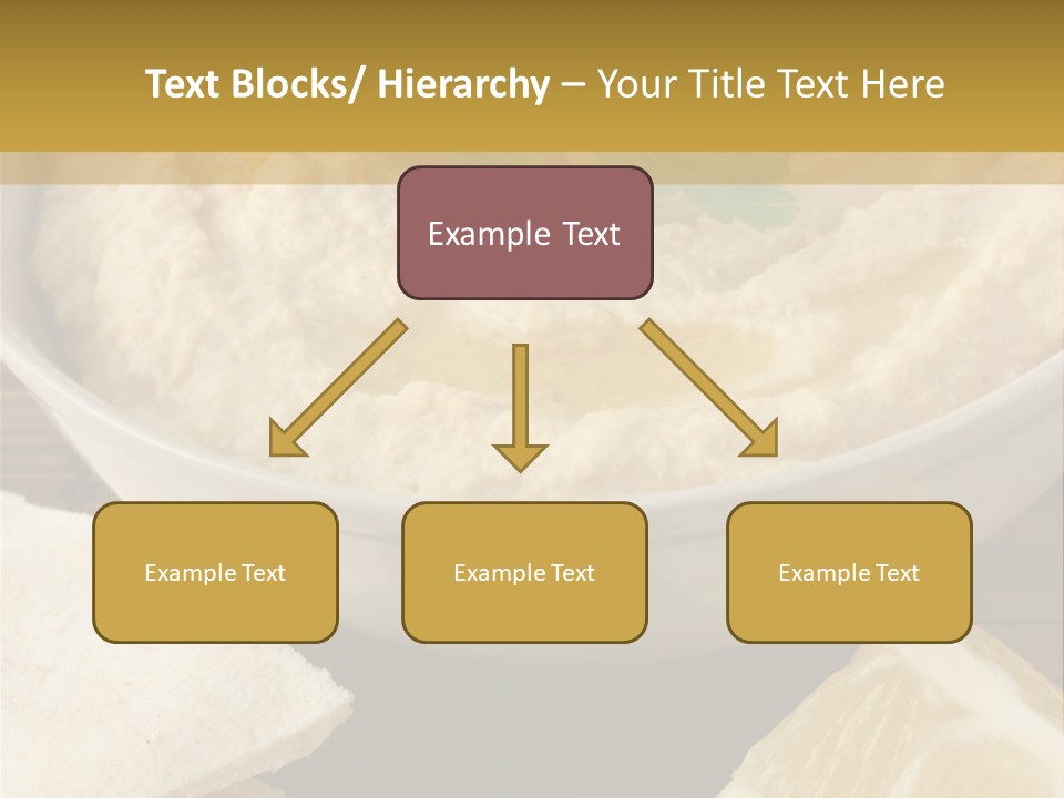 Dip Middle Eastern Food Drizzled PowerPoint Template