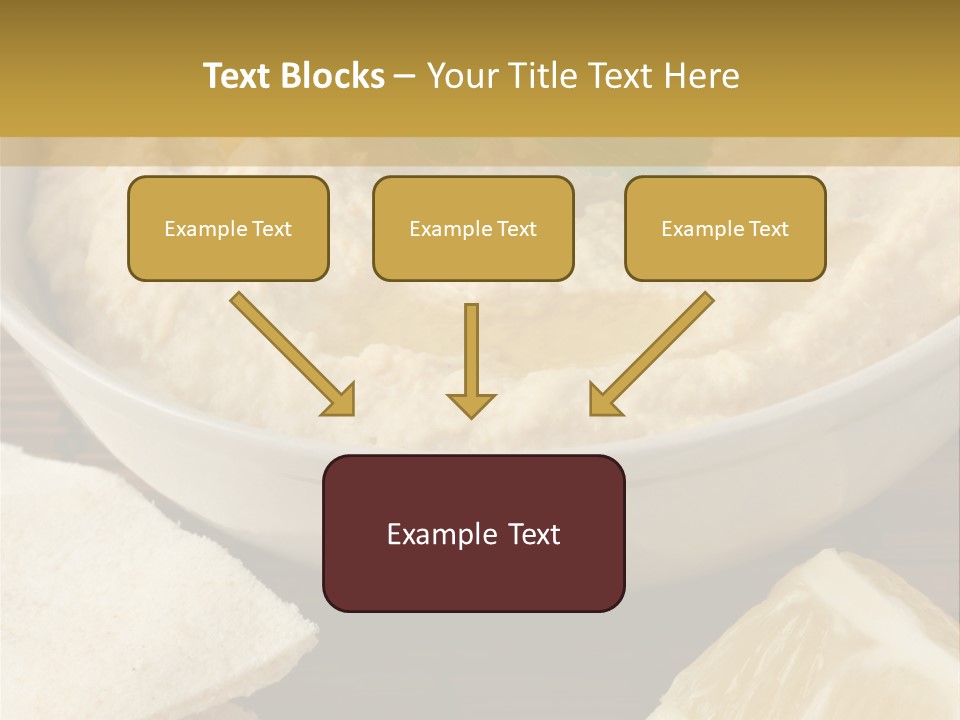 Dip Middle Eastern Food Drizzled PowerPoint Template