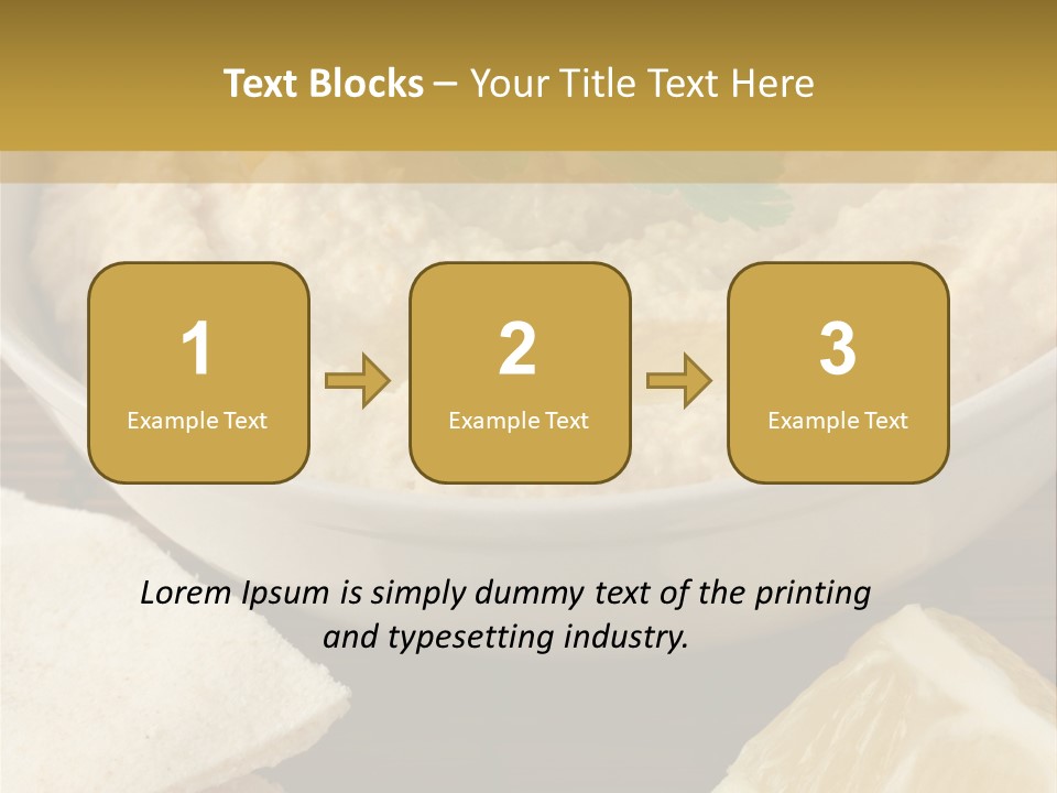 Dip Middle Eastern Food Drizzled PowerPoint Template
