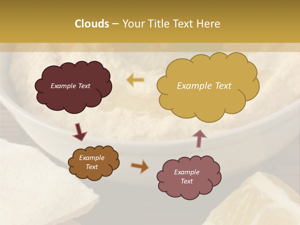 Dip Middle Eastern Food Drizzled PowerPoint Template