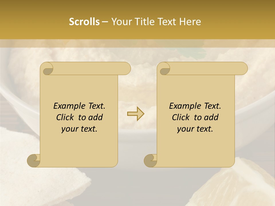 Dip Middle Eastern Food Drizzled PowerPoint Template