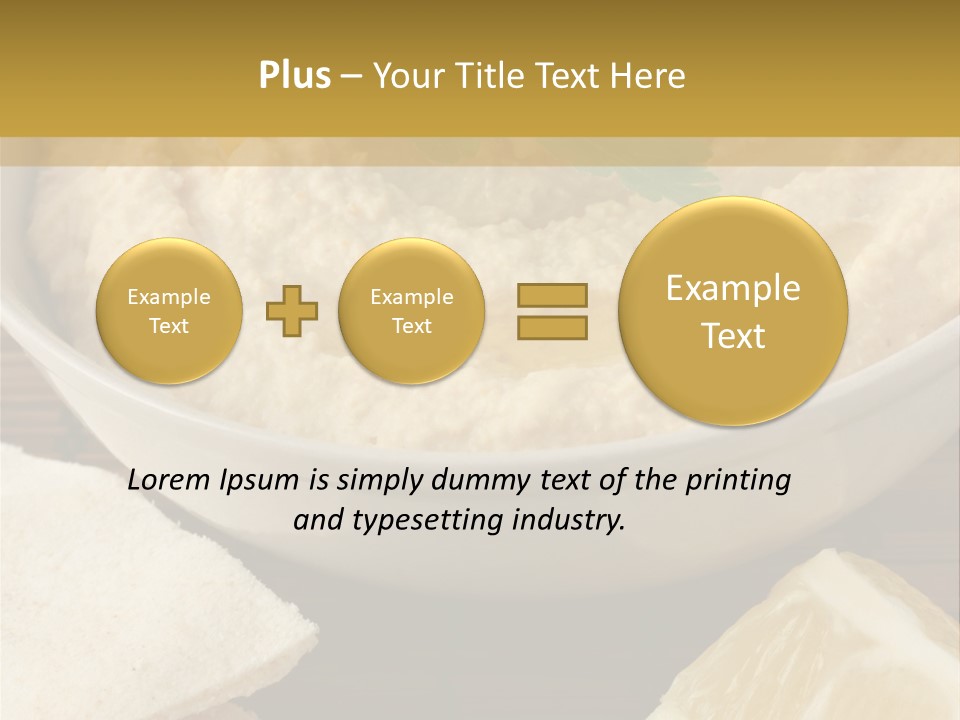 Dip Middle Eastern Food Drizzled PowerPoint Template