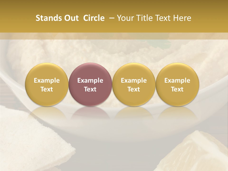 Dip Middle Eastern Food Drizzled PowerPoint Template