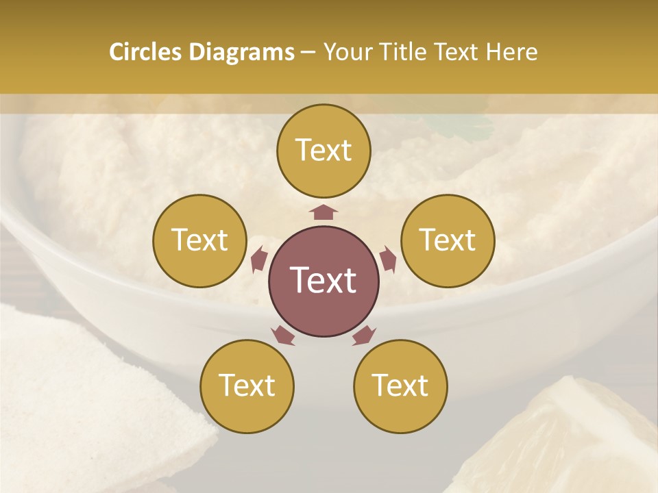 Dip Middle Eastern Food Drizzled PowerPoint Template