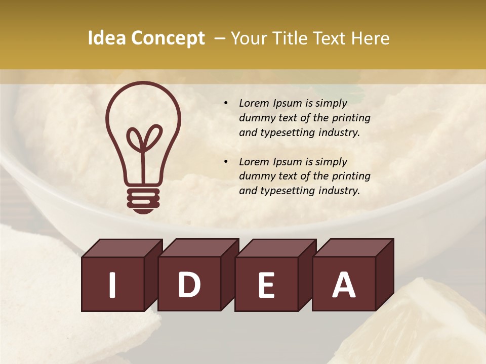 Dip Middle Eastern Food Drizzled PowerPoint Template