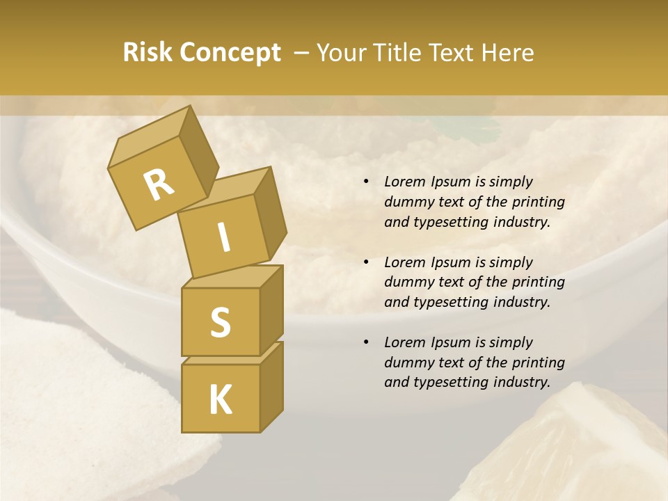 Dip Middle Eastern Food Drizzled PowerPoint Template