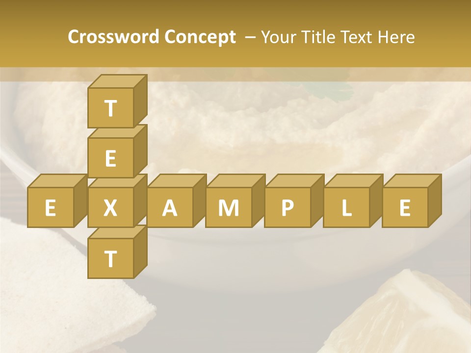 Dip Middle Eastern Food Drizzled PowerPoint Template