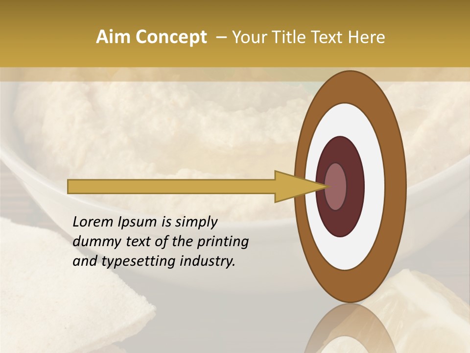 Dip Middle Eastern Food Drizzled PowerPoint Template