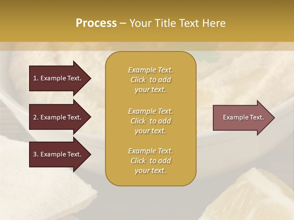 Dip Middle Eastern Food Drizzled PowerPoint Template