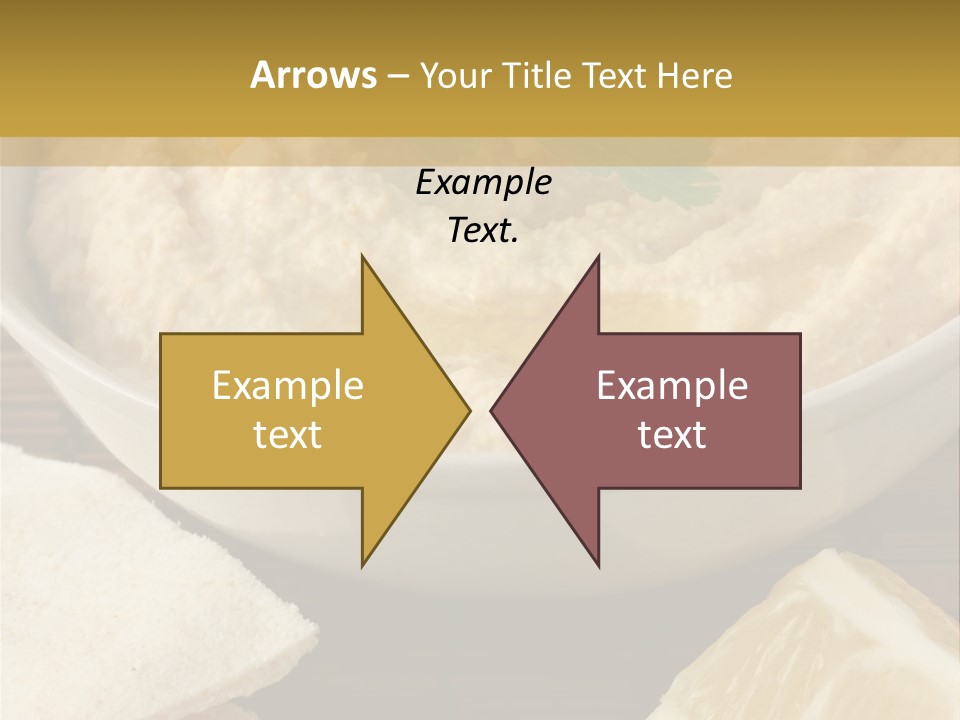 Dip Middle Eastern Food Drizzled PowerPoint Template
