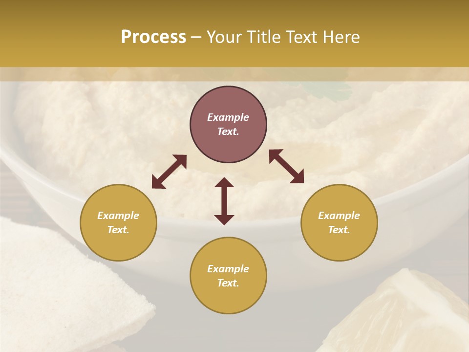 Dip Middle Eastern Food Drizzled PowerPoint Template