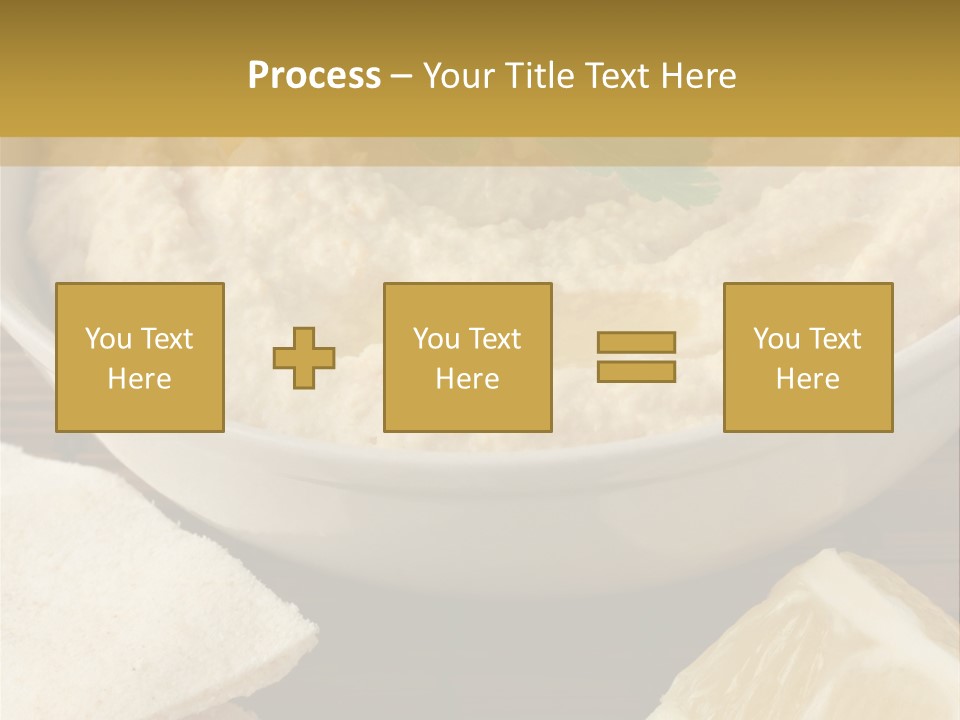 Dip Middle Eastern Food Drizzled PowerPoint Template