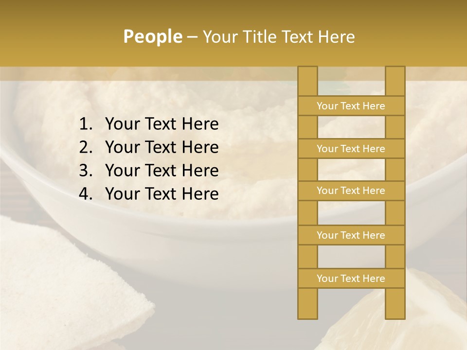 Dip Middle Eastern Food Drizzled PowerPoint Template