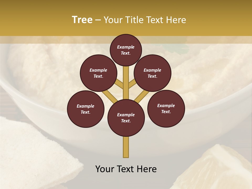 Dip Middle Eastern Food Drizzled PowerPoint Template