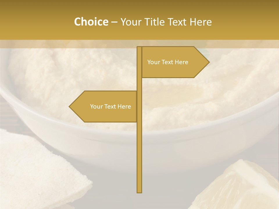 Dip Middle Eastern Food Drizzled PowerPoint Template