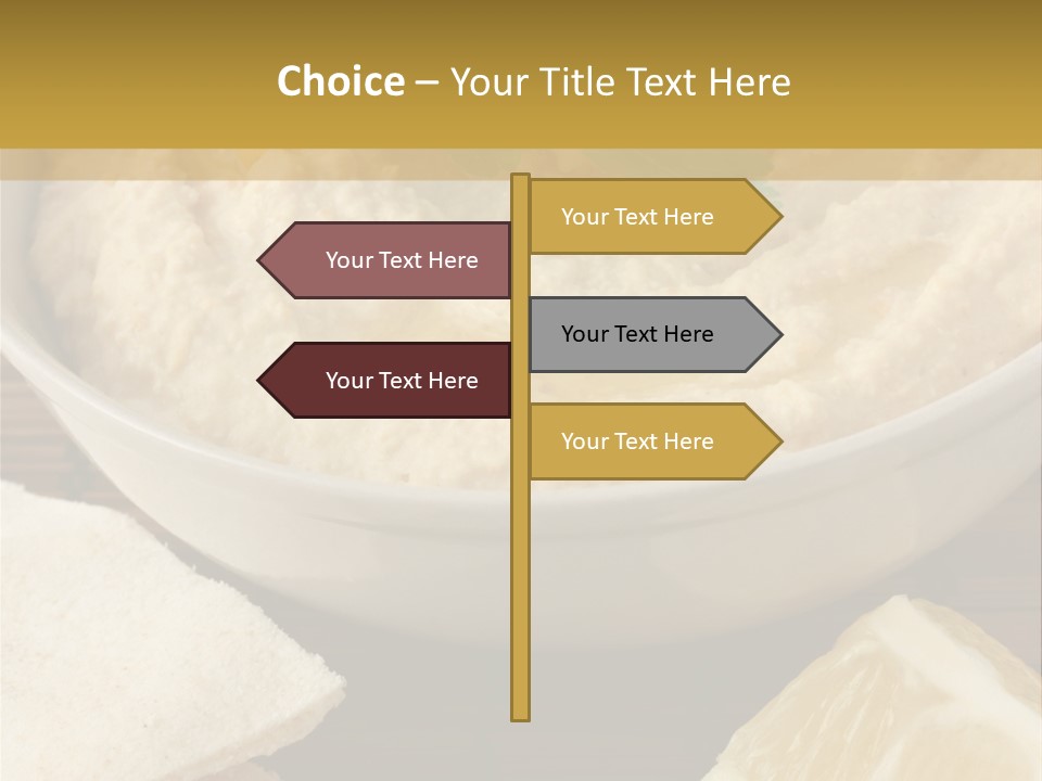 Dip Middle Eastern Food Drizzled PowerPoint Template