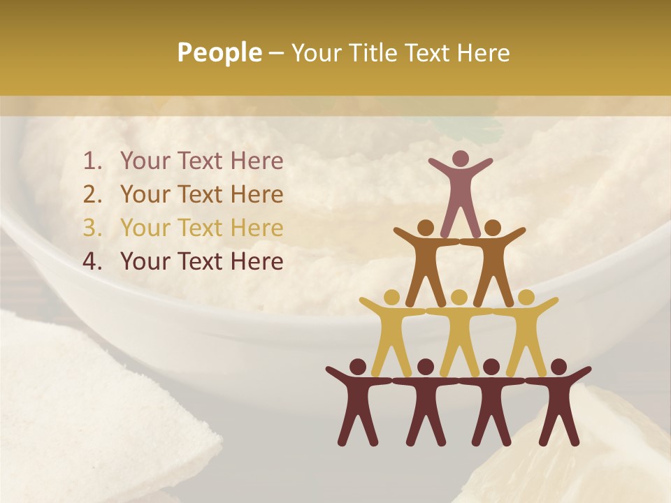 Dip Middle Eastern Food Drizzled PowerPoint Template