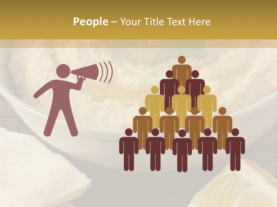 Dip Middle Eastern Food Drizzled PowerPoint Template