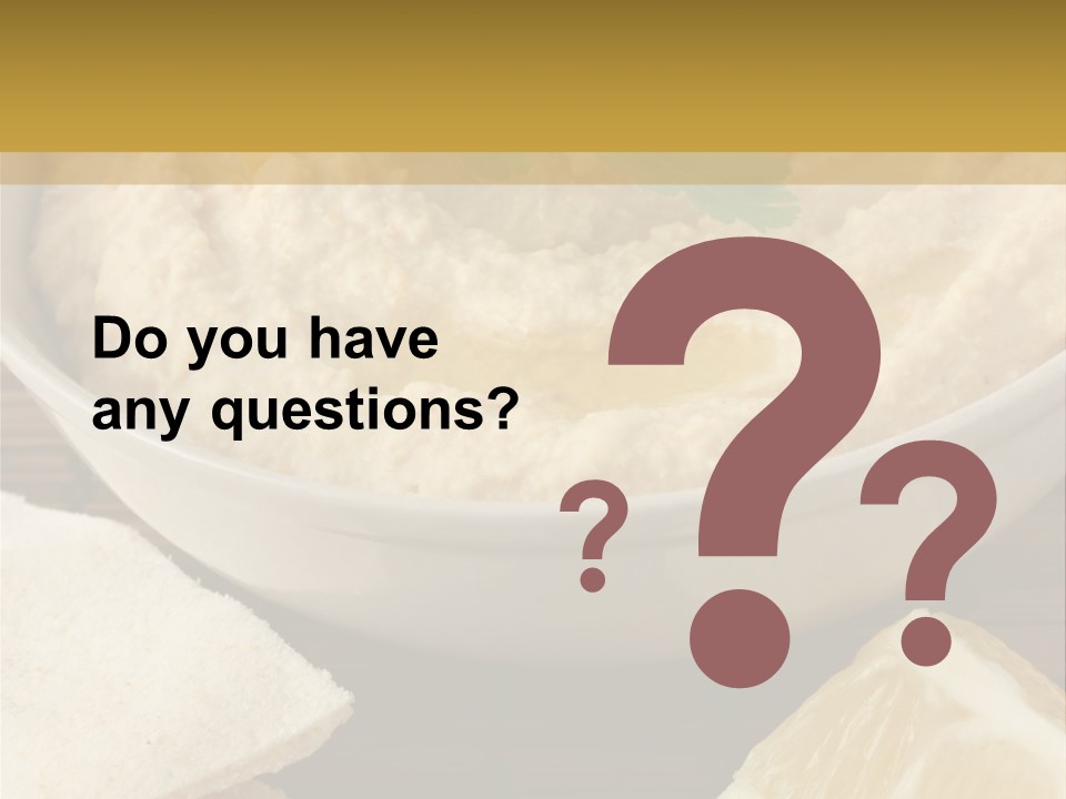 Dip Middle Eastern Food Drizzled PowerPoint Template