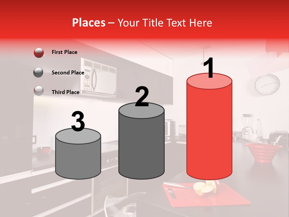 Furniture White Clock PowerPoint Template