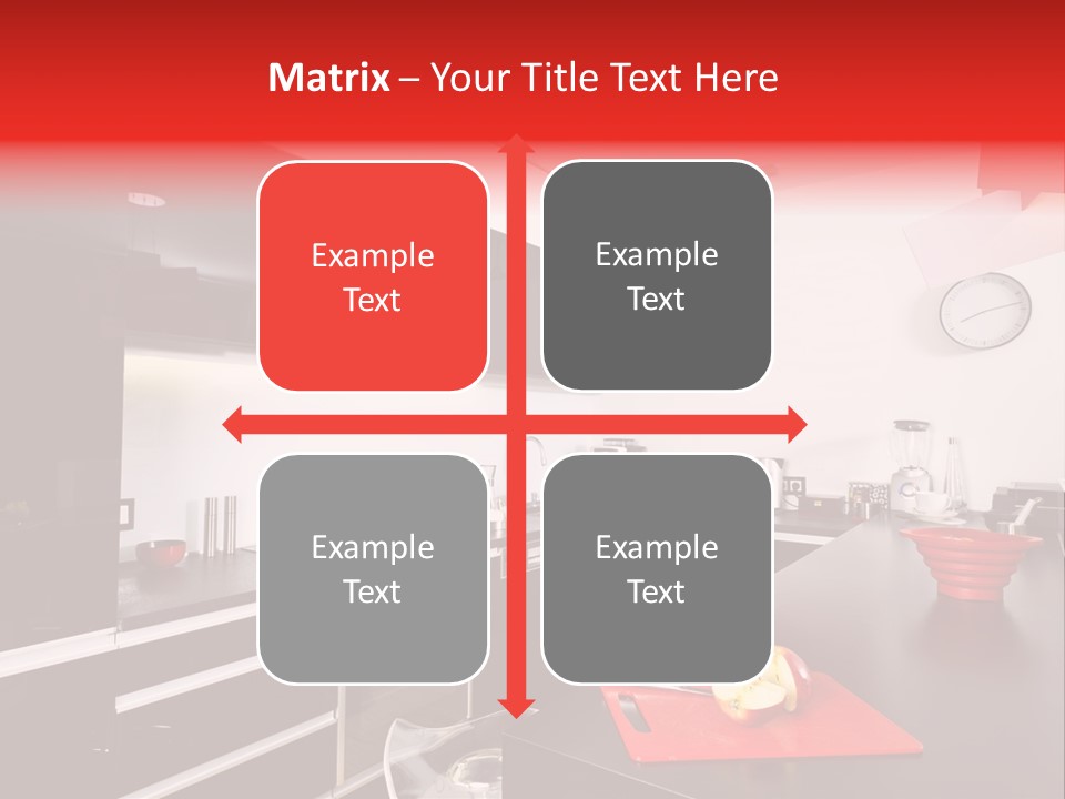 Furniture White Clock PowerPoint Template