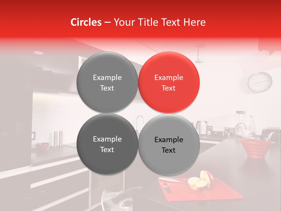 Furniture White Clock PowerPoint Template