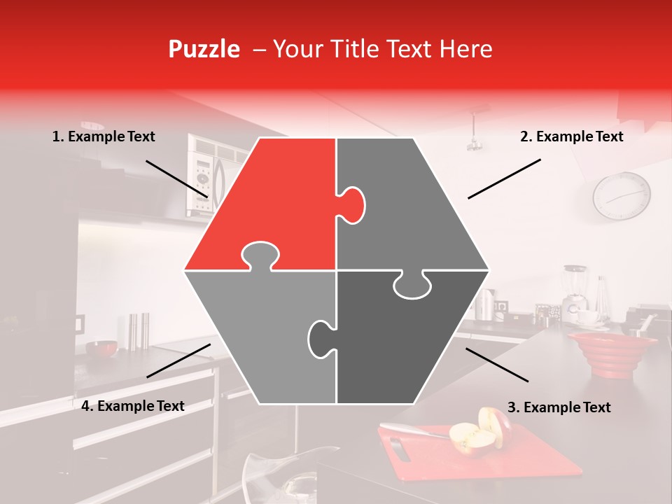 Furniture White Clock PowerPoint Template