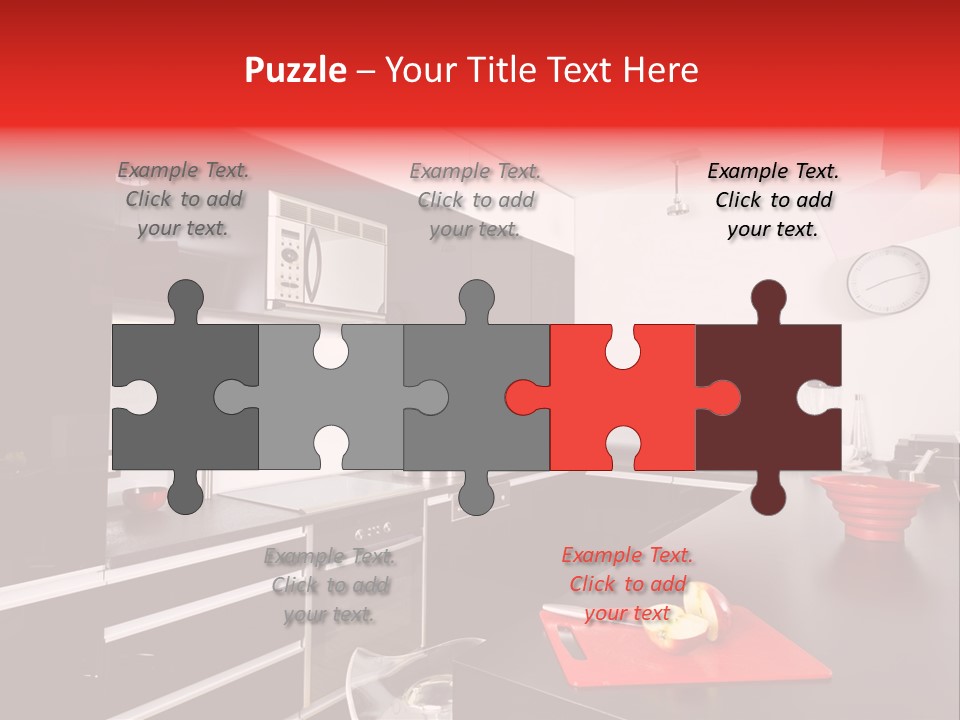 Furniture White Clock PowerPoint Template