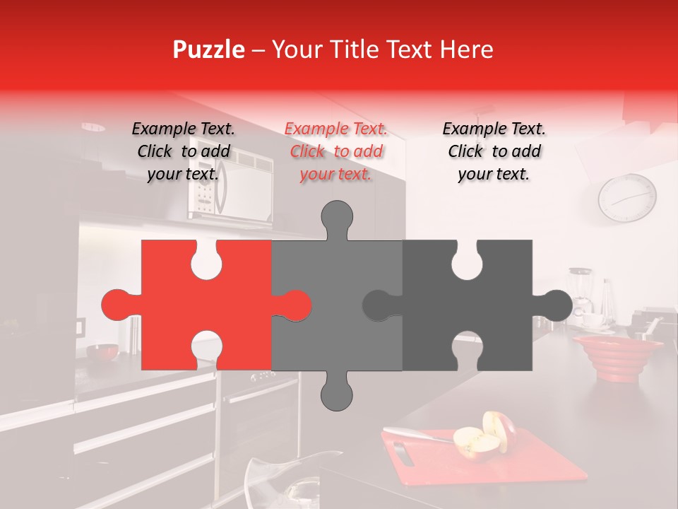 Furniture White Clock PowerPoint Template