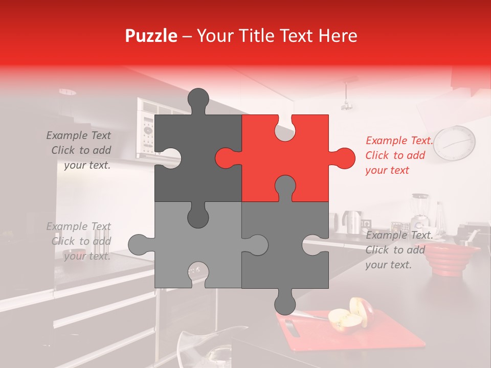 Furniture White Clock PowerPoint Template